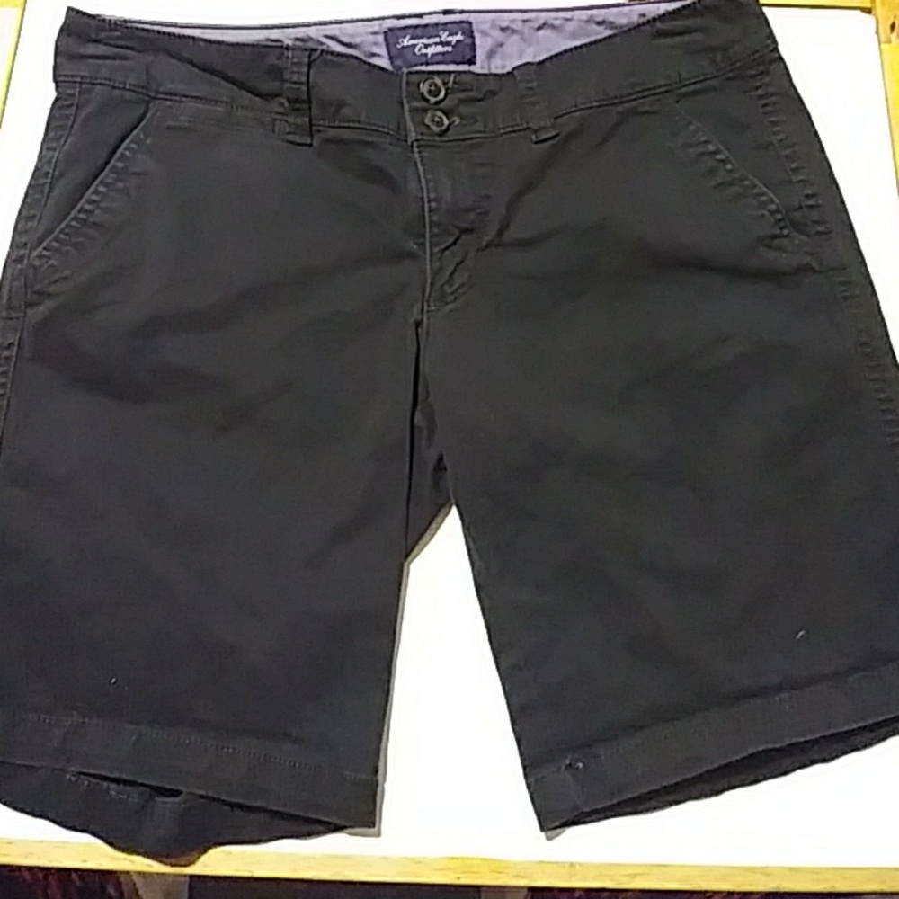 Black knee length shorts